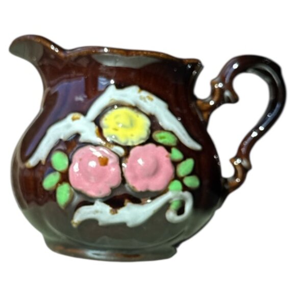 Ceramic Pitcher from Occupied Japan with Floral Design - Picture 1 of 4